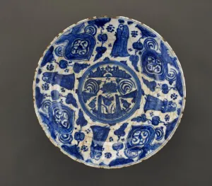 Fritware Prints: Dish, Safavid period, late 17th-early 18th century. Creator: Unknown