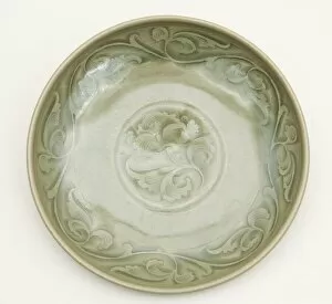 Yaozhou Ware Gallery: Dish with Undulating Peony-Leaf Scrolls, Northern Song dynasty (960-1127)