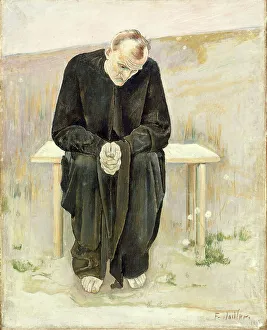 Lonely Prints: The Disillusioned One, 1892. Creator: Ferdinand Hodler