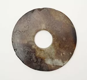 Amber Collection: Disk (bi), Han dynasty, 206 BCE-220 CE. Creator: Unknown