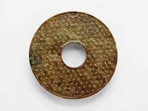34th Century Bc Collection: Disk (bi ?) with knobs, Late Neolithic period, 3300-2250 BCE. Creator: Unknown