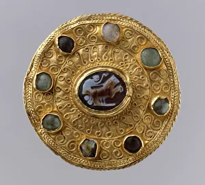Intricacy Prints: Disk Brooch with Cameo, Langobardic (mount); Roman (cameo), ca