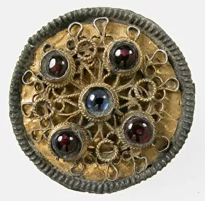 Disk Brooch Gallery: Disk Brooch, Frankish, 7th century. Creator: Unknown