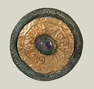 Germanic Prints: Disk Brooch, Frankish, ca. 550-650. Creator: Unknown