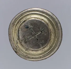 Niello Prints: Disk terminal, Late Roman, late 4th-early 5th century. Creator: Unknown