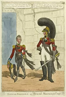 Williams Charles Collection: Dismal Dandies, or General Mourning & Crape, c. 1819. Creator: Charles Williams