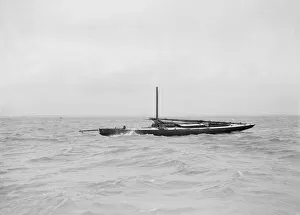 The dismasted sailing yacht Doris, 1912. Creator: Kirk & Sons of Cowes