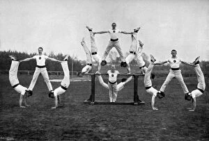 Display by the Aldershot gymnastic staff, Hampshire, 1896. Artist: Gregory & Co