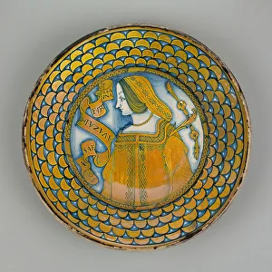 Display Plate with Female Bust, Deruta, 1500 / 1530. Creator: Unknown