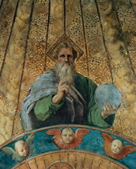 Kingdom Of God Gallery: Disputa. Detail: God the Father. (Fresco in Stanza della Segnatura), ca 1510-1511