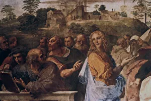 Della Rovere Prints: The Disputation on the Holy Sacrament, (detail), 1508-1509. Artist: Raphael