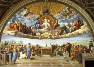 Fresco Prints: Disputation of the Holy Sacrament (La disputa del sacramento), 1509-1510. Creator