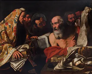 Christian Church Prints: Disputation of Saint Jerome with the Doctors