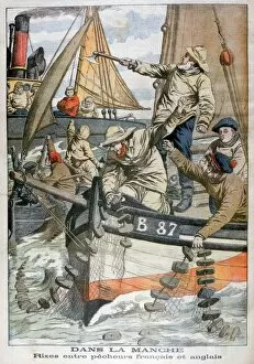 Dispute between French and English fishermen in the Channel, 1904
