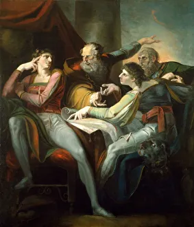 Birmingham Museums Trust Collection: Dispute between Hotspur, Glendower, Mortimer and Worcester, 1784. Creator: Henry Fuseli
