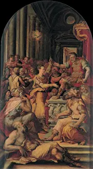 Bolognese School Prints: The Dispute of Saint Catherine of Alexandria, 1551. Creator: Fontana, Prospero (1512-1597)