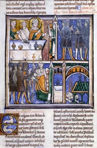 Henry Ii Curtmantle Prints: The dispute of Thomas a Becket and Henry II, 1170 (c1180)