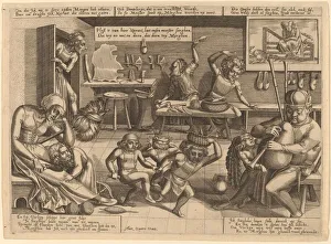 Bagpipe Player Gallery: The Dissolute Household. Creator: Pieter Balten
