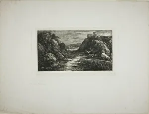 Bresdin Rodolphe Prints: The Distant City, 1868. Creator: Rodolphe Bresdin