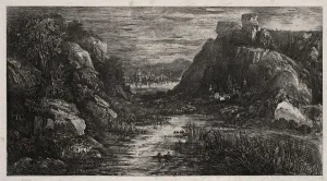 The Distant City, 1868. Creator: Rodolphe Bresdin (French, 1822-1885)