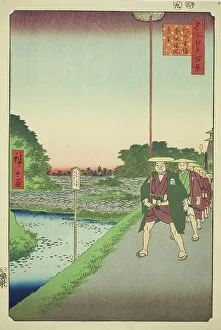 Reservoir Prints: Distant View of Akasaka Reservoir from Kinokuni Slope (Kinokunizaka Akasaka Tameike enkei)