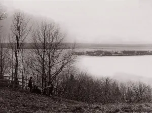 River Potomac Prints: Distant View of Arsenal, Washington, D. C. 1861-65. Creator: Unknown