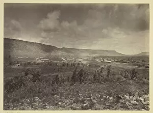 Timber Gallery: Distant View of Camp Apache, Arizona, 1873. Creator: Tim O Sullivan