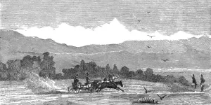 Caucasus Asia Prints: Distant view of the Caucasus; The Caucasus, 1875. Creator: Unknown