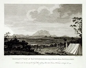 Distant View of Savendroog, Two Days March from Bangalore, 1794. Creator: Robert Home