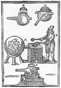Acid Collection: Distillation of Oil of Vitriol (sulphuric acid or H2S04), 1651