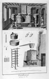 Distillation Prints: Distillers, 1751-1777. Artist: Denis Diderot