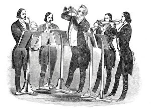 Playing An Instrument Collection: The Distin Family, 1844. Creator: Unknown