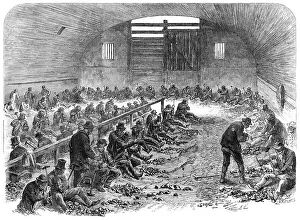 Unemployment Prints: The Distress in East London: the labour-yard of the Bethnal Green Employment Association