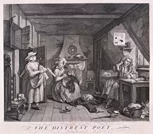 Distress Gallery: The Distressed Poet, 1740. Artist: William Hogarth