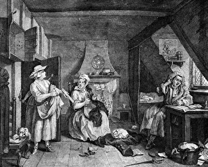 The Distrest Poet, 1740. Artist: William Hogarth