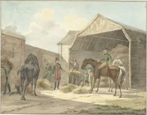 Weighing Prints: Distributing hay to the Gardes d'Honneur (Guards of Honour)