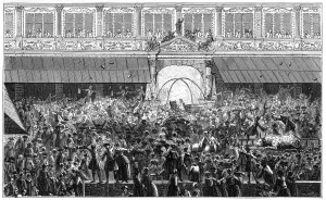Strasbourg Prints: Distribution Of Food, Strasbourg, 1744, (1885). Artist: Weis and Lebas