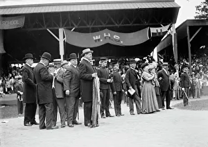Cadet Prints: District of Columbia Public Schools - Secretary of War Dickinison Presenting Banner To