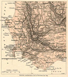 Geological Map Prints: Districts occidentaux de la Province du Cap; Afrique Australe