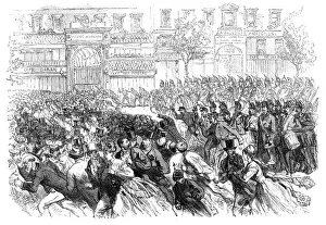 Protester Prints: The Disturbances in Paris: cavalry clearing the boulevards on the night of June 10