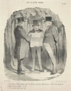 On a dit au gouvernement qu'il ne marchait pas... 19th century. Creator: Honore Daumier