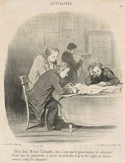 Journalists Prints: Dites donc, M'sieu Colimard... 19th century. Creator: Honore Daumier