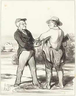Dites donc, president, impossible d'attraper un lievre... 1849. Creator: Honore Daumier.<br> Dites donc, president, impossible d'attraper un lievre... 1849
