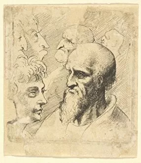 Da Vinci Leonardo Collection: Diversae Probae, 1645. Creator: Wenceslaus Hollar