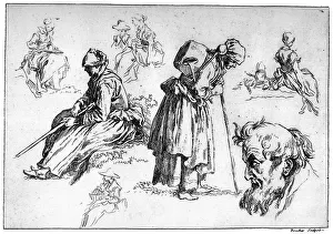 Diverse Figures, c1720-1770, (1924) Artist: Francois Boucher