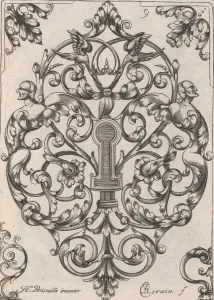Berain Jean Prints: Diverses Pieces de Serruriers, page 10 (recto), ca. 1663. Creator: Jean Berain