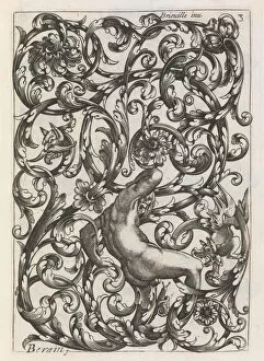 Berain Jean Louis Gallery: Diverses Pieces de Serruriers, page 4 (recto), ca. 1663. Creator: Jean Berain