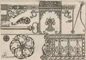 Berain Jean Louis Gallery: Diverses Pieces de Serruriers, page 6 (recto), ca. 1663. Creator: Jean Berain
