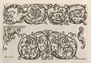 Berain Jean Louis Gallery: Diverses Pieces de Serruriers, page 7 (recto), ca. 1663. Creator: Jean Berain