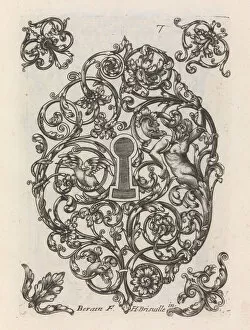 Berain Jean Collection: Diverses Pieces de Serruriers, page 8 (recto), ca. 1663. Creator: Jean Berain